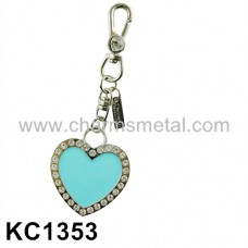 KC1353 - Heart With Enamel Metal Key Chain